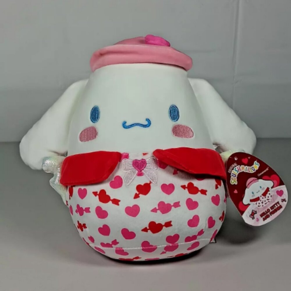 Squishmallows Sanrio 8" Valentine’s Cinnamoroll Hello Kitty Friends Collectible